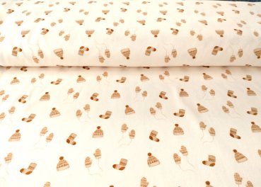 Winter safari fabric for children by Hilco french terry  animals